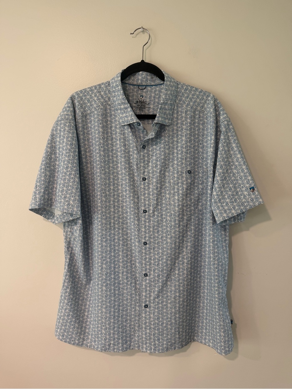 KUHL Persuadr Blue Outdoor Gorpcore Trail Lightweight Button Down Shirt Mens XXL